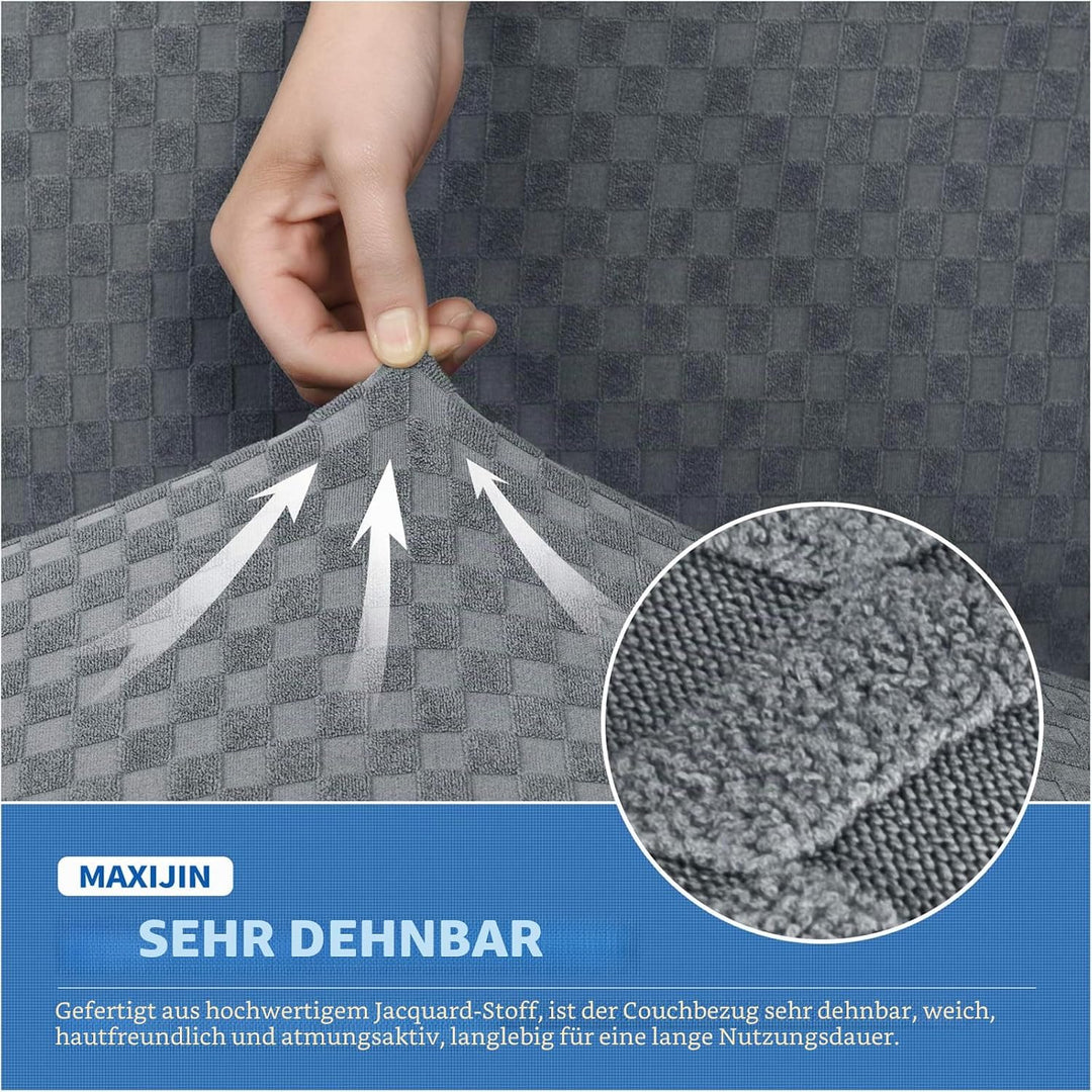 MAXIJIN Stretch Sesselbezug Sofabezug mit Separatem 1 Kissenbezügen Couchbezug Sessel für Wohnzimmer