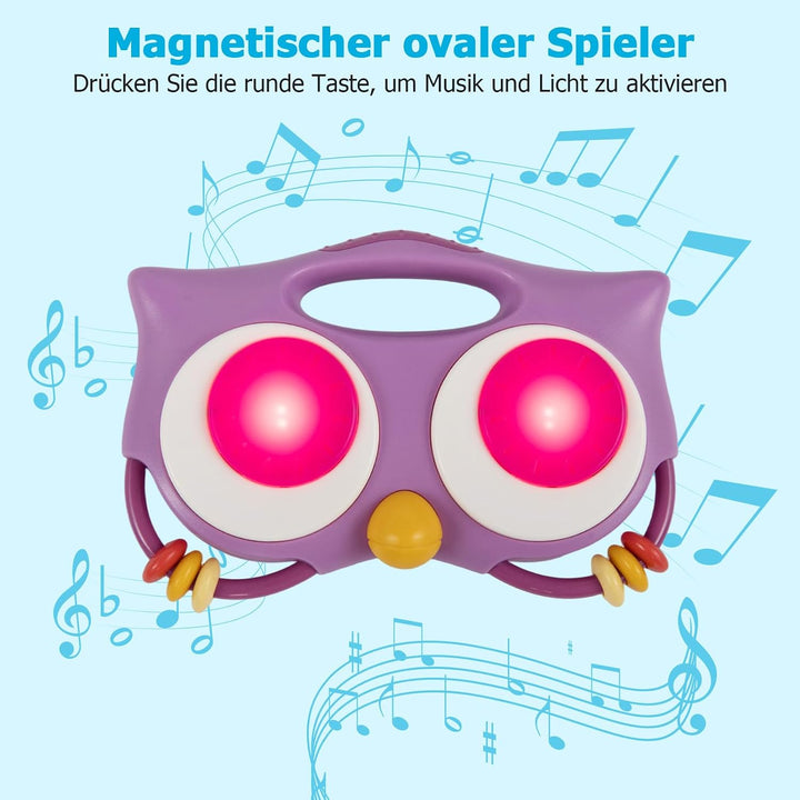 COSTWAY Lauflernwagen Baby, Lauflernhilfe mitovalem Spieler & Formen-Sortierer, Laufhilfe mit Rassel