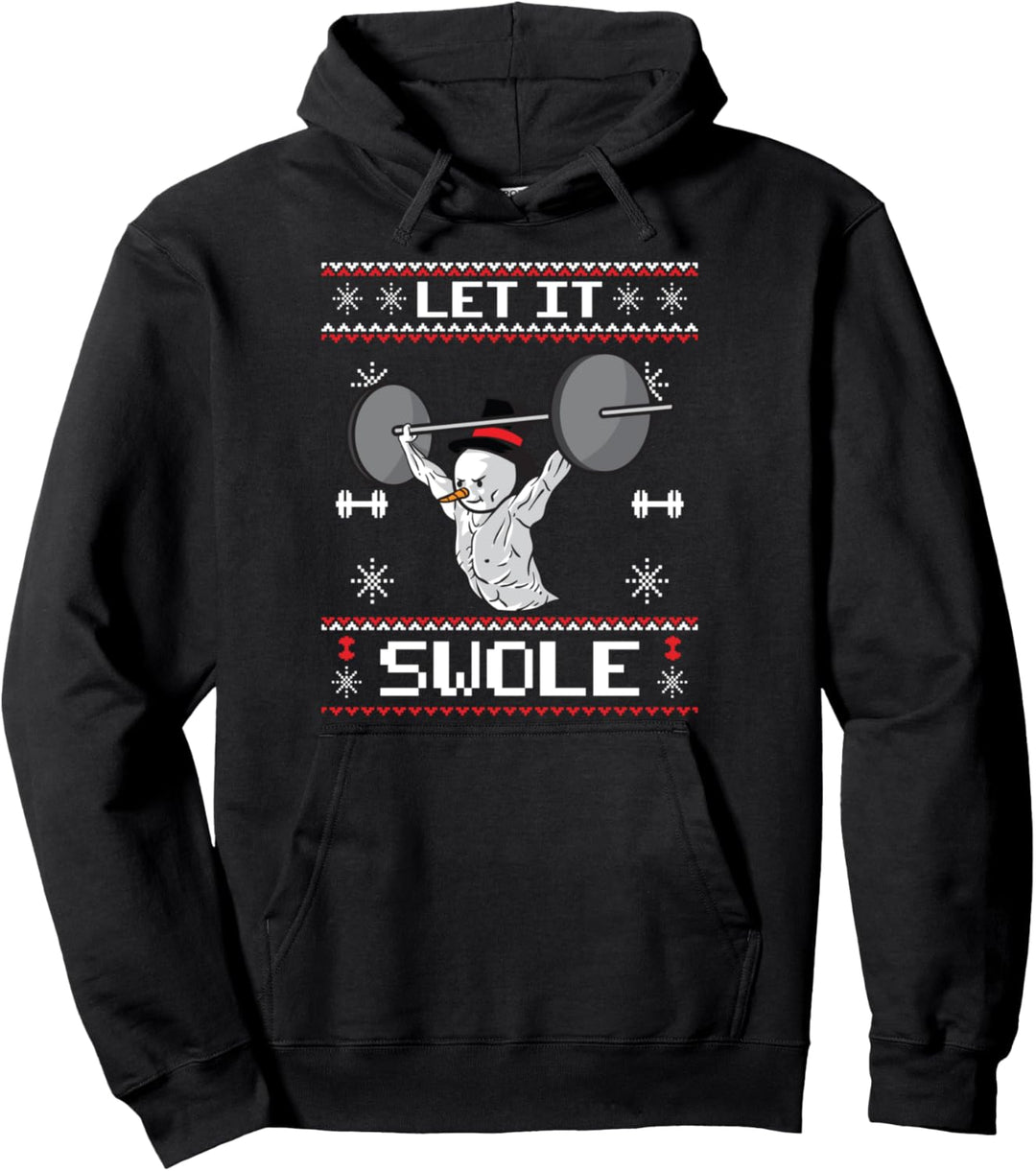 Frosty the Swoleman Ugly Christmas Sweater Schneemann Gym Pullover Hoodie