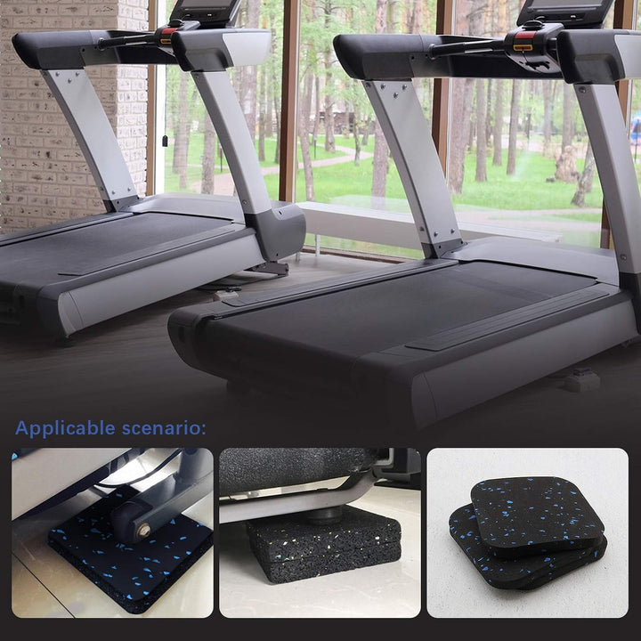EMSea 6 Stück 10 cm Laufmatte, stossabsorbierend, aus Gummi, Bodenkissen, Fitnessgerät