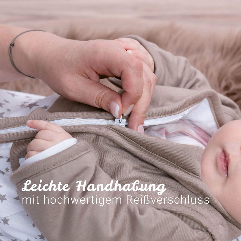 Gesslein 772106 Bubou Babyschlafsack mit abnehmbaren Ärmeln: Temperaturregulierender Ganzjahreschlaf