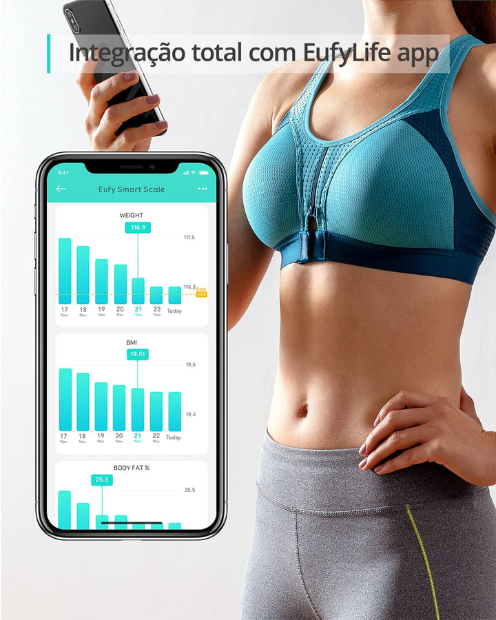eufy Smart Scale C1 Körperanalysewaage Wägebereich (max.)=150kg Weiss