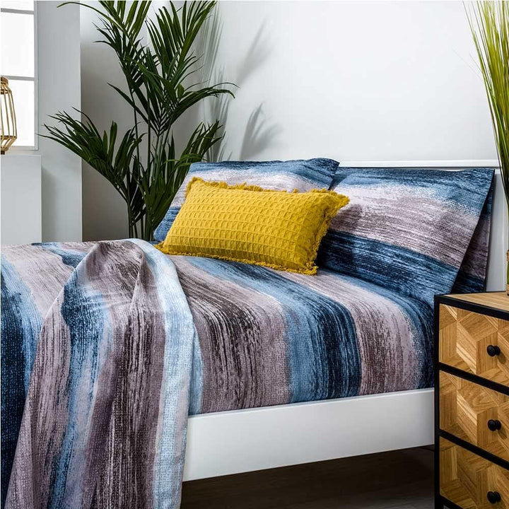 COTTON ARTean Lamba Bettwäsche-Set, 90 x 190/200 cm, hypoallergen. Cama 90 X 190/200 Blau, Cama 90 X