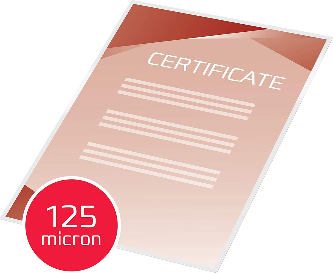 GBC Laminierfolien A4 Matt 125 mic, Beschriftbare Oberfläche, Robuste Laminiertaschen im 100er Pack,