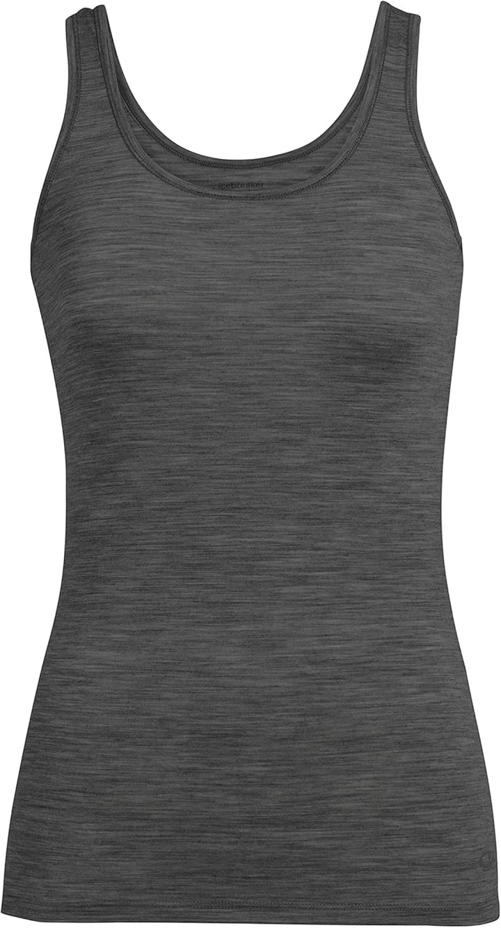 Icebreaker Damen Siren Tank Top - Sporttop Damen - Merinowolle Unterwäsche XS Gritstone Heather, XS