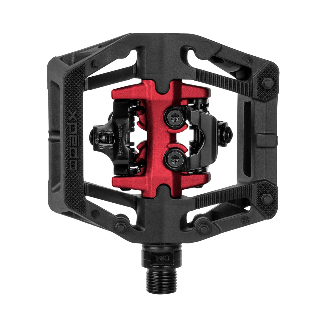 Xpedo Unisex – Erwachsene GFX Neo Fahrradpedale, schwarz/rot, 9/16 Zoll