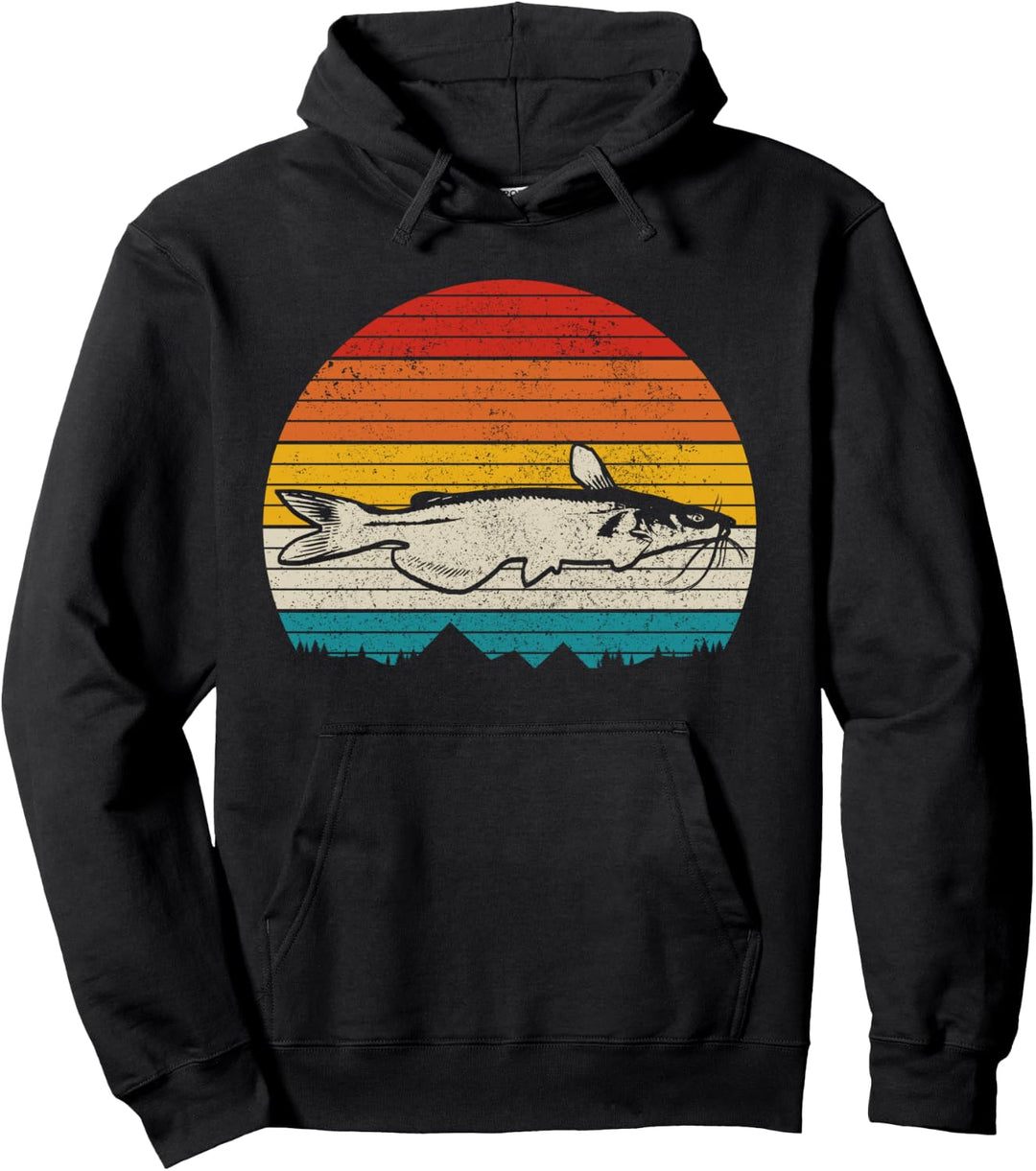 Wels Vintage Catfishing Flathead Kanal Angeln Männer Pullover Hoodie