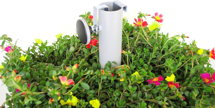 XXD Flowerpower bepflanzbarer Sonnenschirmständer Schirmständer mit Rollen (Weiss), Weiß