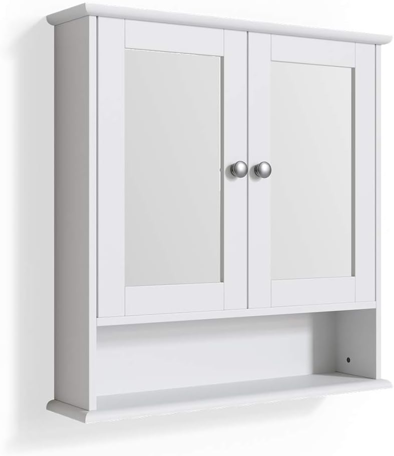 Vicco Bad Spiegelschrank Bianco, Weiss, 56 x 58 cm, Weiss