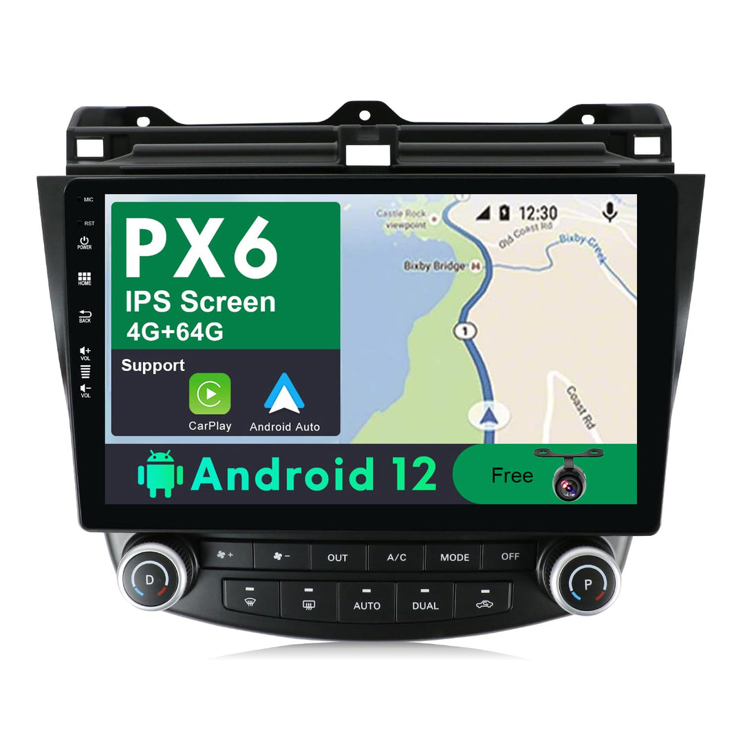 PX6 Android 12 IPS Autoradio Passt für Honda Accord 7th (2002-2007) - 4G+64G - RückfahrKamera KOSTEN