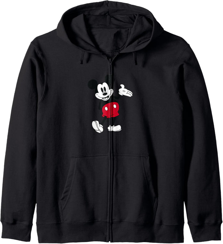 Disney Mickey Mouse Smile Hand Up Leg Out Kapuzenjacke