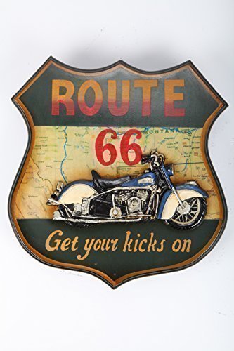 point home Design-Schlüsselschrank Route 66", Retro, schwarz, 40cm