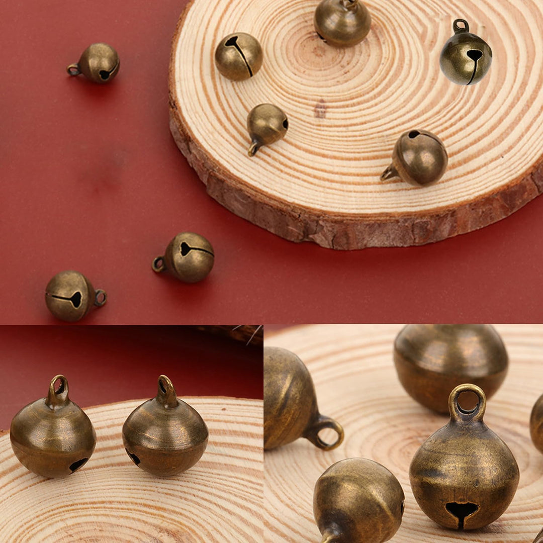Vintage Bronze Metallglöckchen, 200 Stück Mini Jingle Bell, Schellen Mit Öse, DIY Dekoration Für Sch