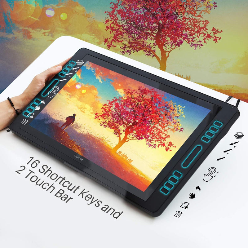 HUION KAMVAS Pro 20 Grafiktablett mit Display 19,53-Zoll Bildschirm-HD-Stift-Display Batteriefreier