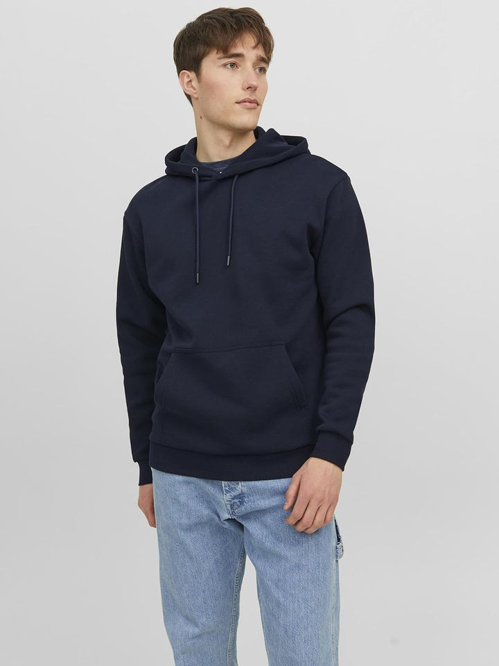 JACK & JONES Male Kapuzenpullover Einfarbig Kapuzenpullover XS Navy Blazer, XS Navy Blazer