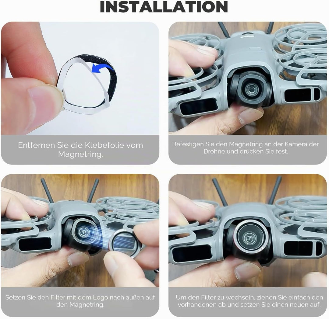 Freewell Magnetische ND-Filter für DJI Neo 2 – inklusive ND8, ND16, ND32 für präzise Belichtungssteu