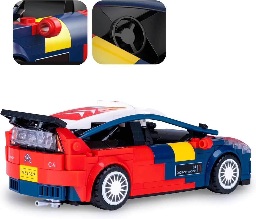 JAMARA 402872 CADA 2008 Citroën C4 WRC 1:24 Bricks, Kids Spielzeugauto, Sport Rennwagen für Kinder a