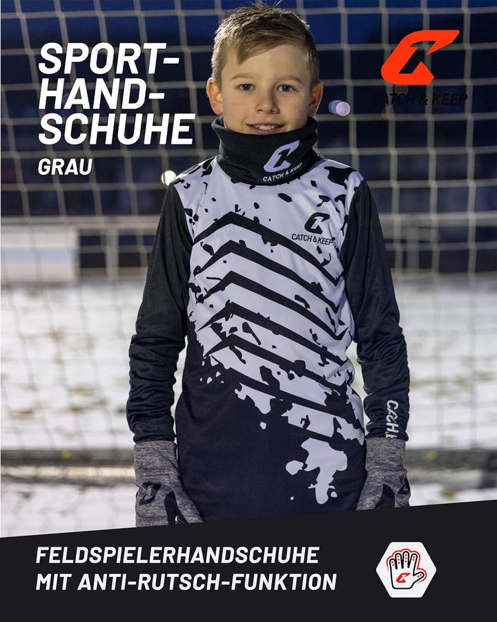 CATCH & KEEP Feldspielerhandschuhe - Wärmende Sporthandschuhe für Herbst und Winter mit starkem Grip