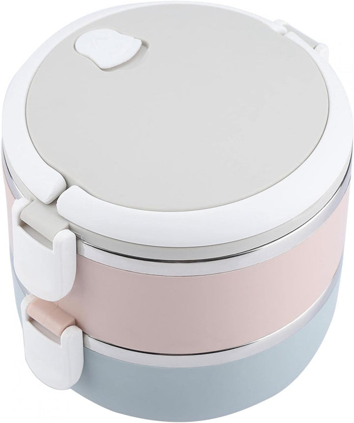 Thermoisolierte Lunchbox aus Edelstahl, stapelbare Lunchbox, tragbare Bento-Box, Aufbewahrungsbehält