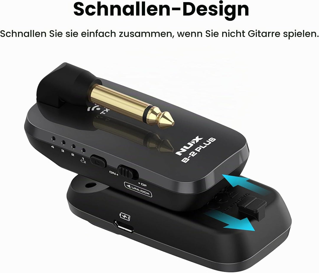 NUX B-2 Plus Ansteck Gitarren-Funksystem Übertragungsart (Details):Kabellos, Funk