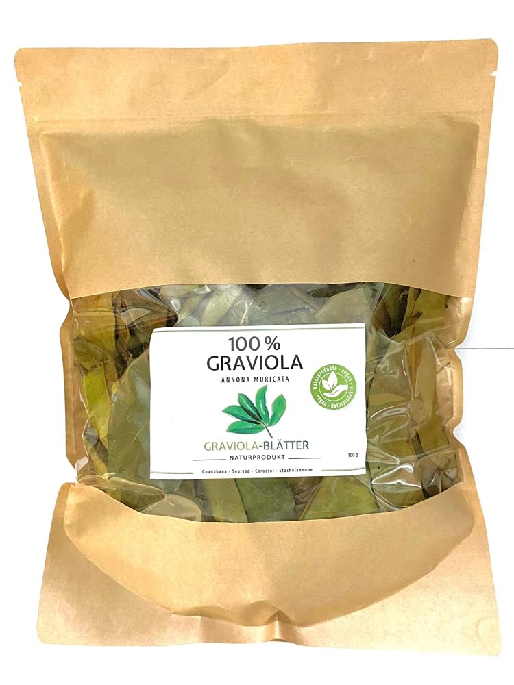 3 x 100g GRAVIOLA BLÄTTER / NEUE ERNTE. Wildsammlung. Naturbelassen & unbehandelt. Teefein. Soursop.