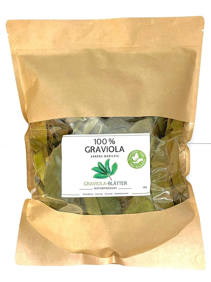 3 x 100g GRAVIOLA BLÄTTER / NEUE ERNTE. Wildsammlung. Naturbelassen & unbehandelt. Teefein. Soursop.