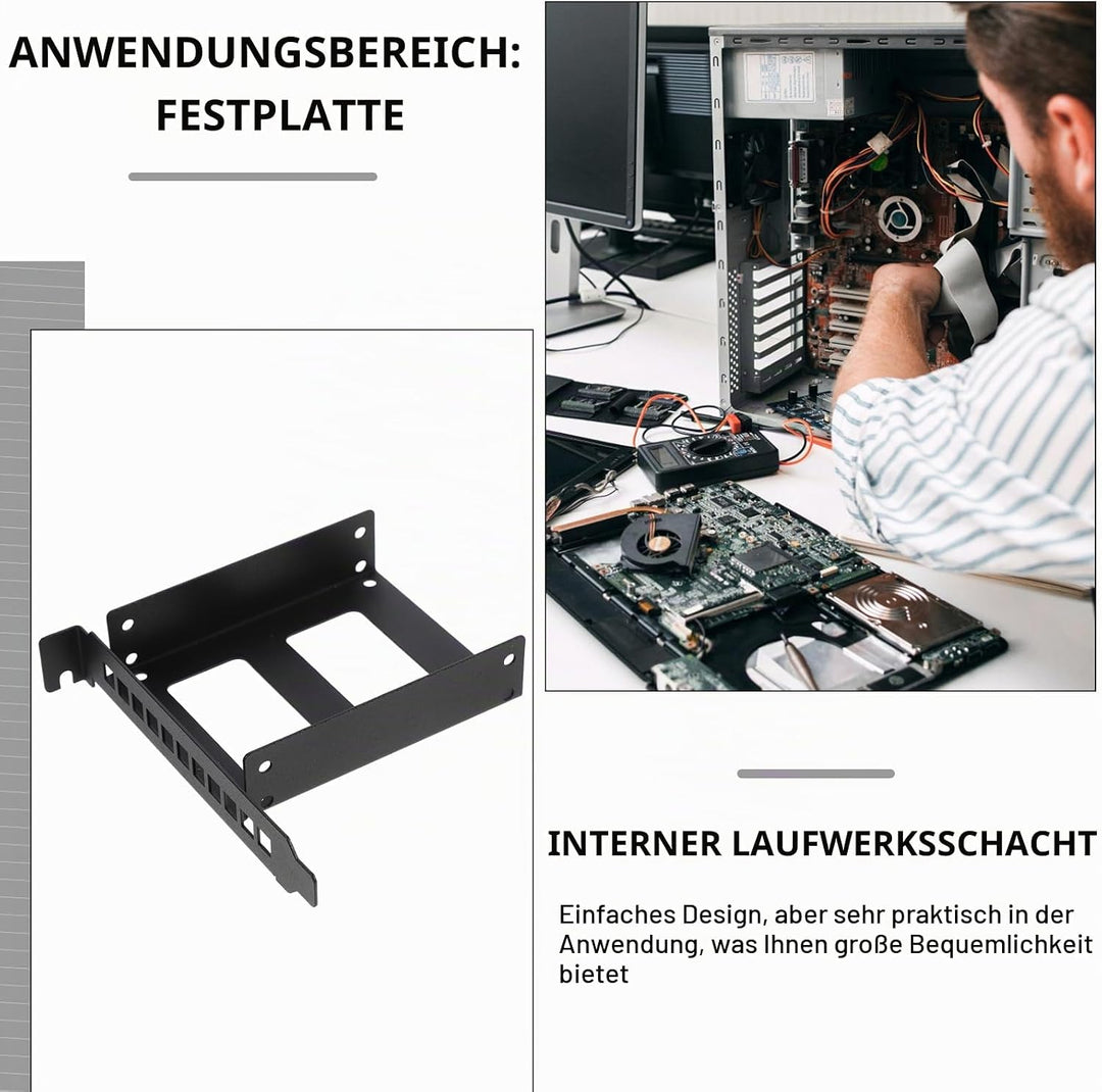 Angoily Ssd Halterung 2.5 Zoll Pci Slot Festplattenhalter Aluminiumlegierung Für Pc Interner Laufwer