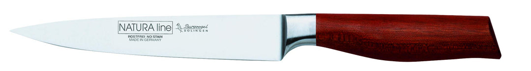 Burgvogel Solingen Natura Line, Filetiermesser Holzgriff, rot satiniert, geschmiedet, 15 cm, sehr sc