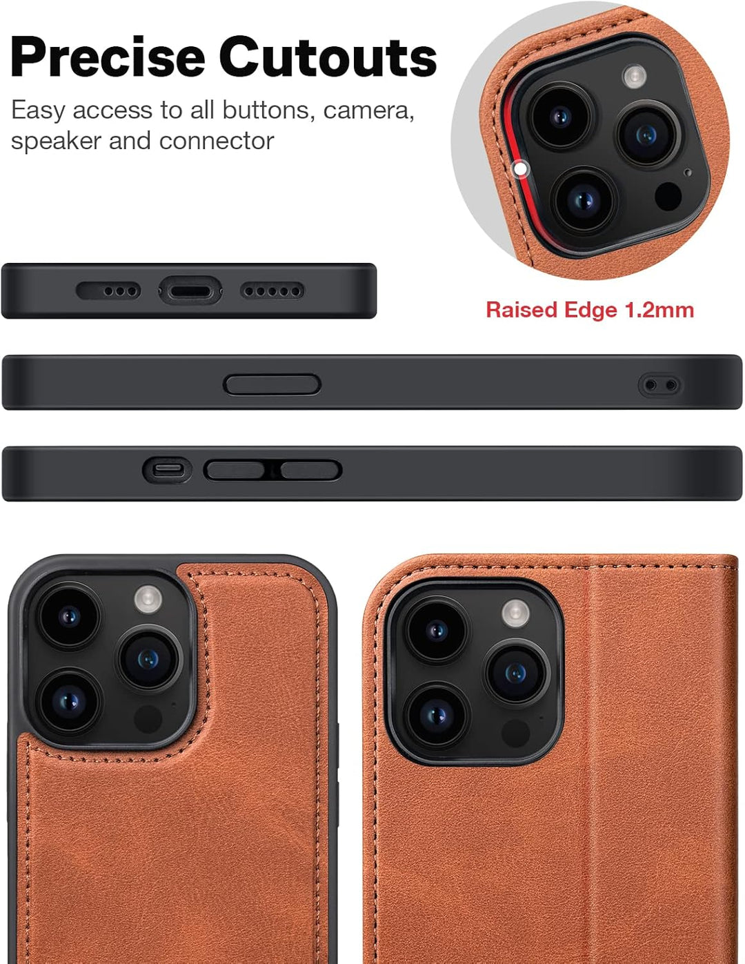 OCASE Abnehmbare Hülle iPhone 14 Pro Max Handyhülle 5G[Magnetische Hülle] [Kabelloses Laden] [Displa