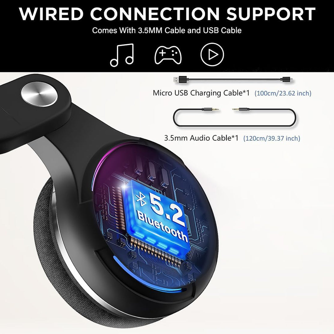 Wantek Bluetooth Kopfhörer,Hybrid Active Geräuschisolierung,Individuelle Modi,3D Audio Sound,48h Akk
