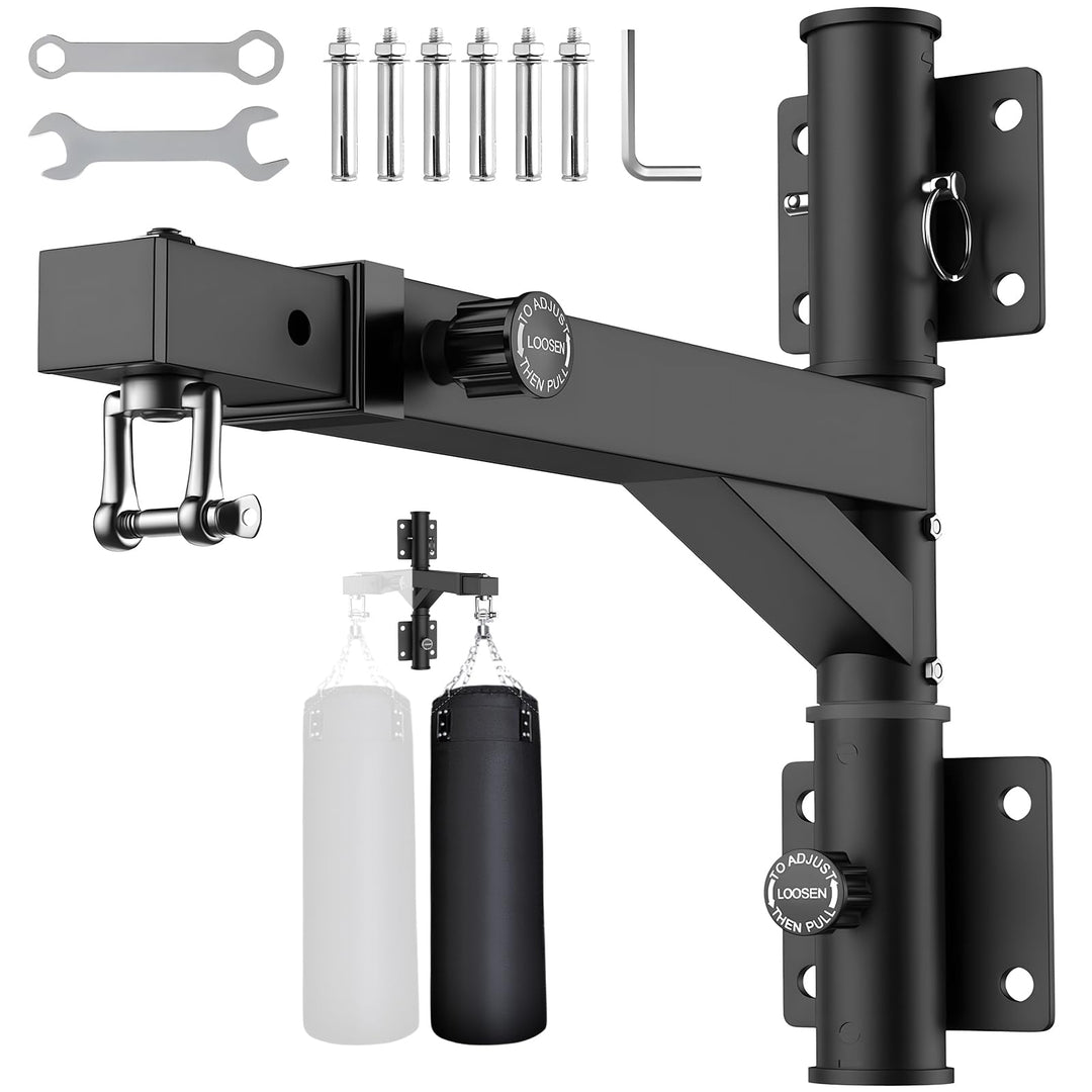 Heavy Duty Bag Hangers Bracket, Wall Mounted Punching Bag Hanger, The Arm can be Rotated 180°, Maxim