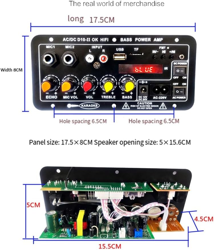 Verstärkerplatine mit Optischem Audio, Bluetooth, AMP, USB, FM-Radio, TF-Player, DIY-Audio-Subwoofer
