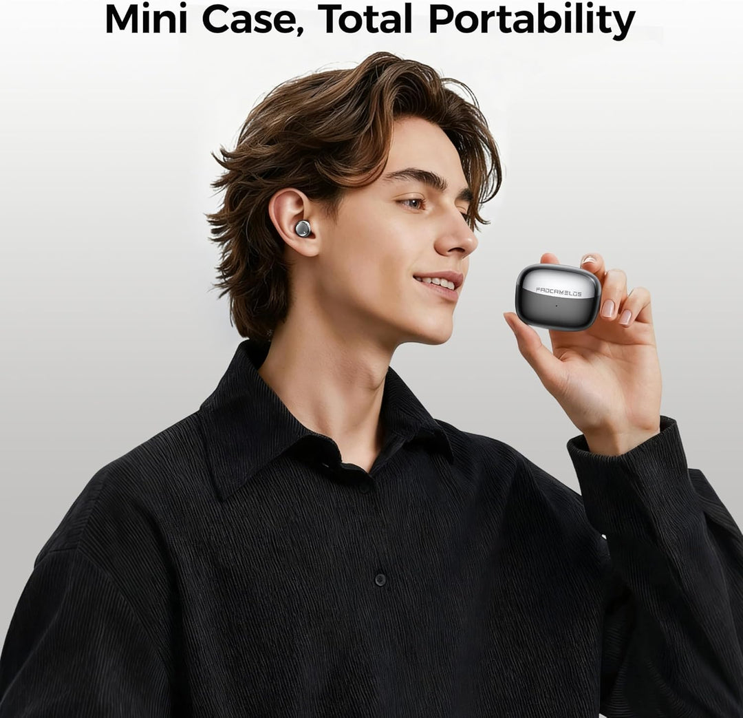 Ästhetisch Kabellose 2-in-1-Ohrhörer mit Tag- und Nachtmodus, Bluetooth-6.0-Ultra-Mini-Kopfhörer, In