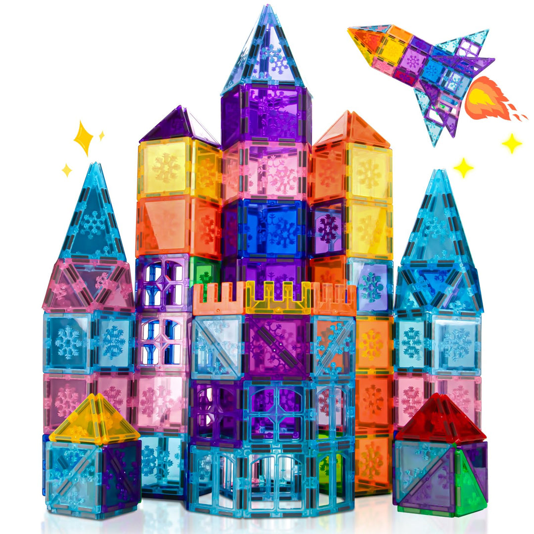 Xekel Magnetische Bausteine 100 Teile, Magnetbausteine Magnete Kinder Magnet Spielzeug Kinder Magnet