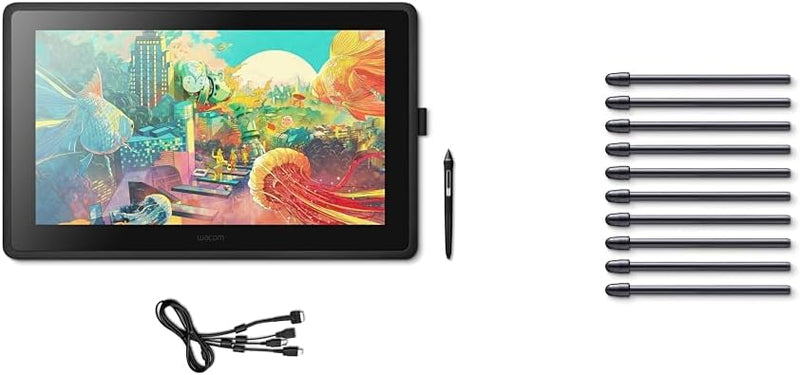 Wacom Cintiq 22 Kreativ-Stift-Display Tablet (mit Standfuss, zum Illustrieren & Zeichnen direkt auf