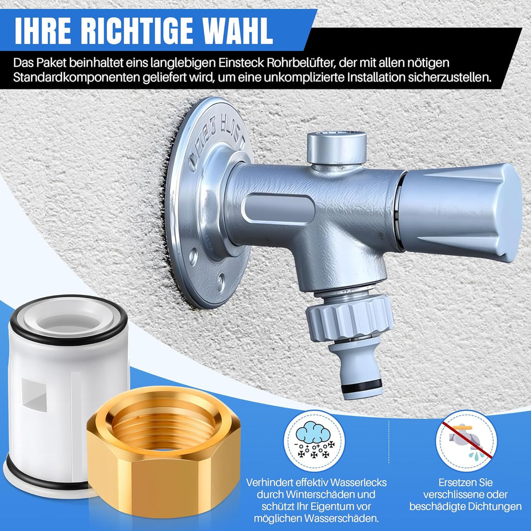 Enhon Einsteck Rohrbelüfter Kompatibel mit Kemper Frostsichere Aussenarmatur 574/577, Rohrbelüfter,