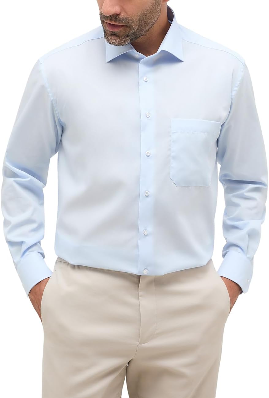 ETERNA Herren Original Shirt MODERN FIT 39 Kragen / 67 Ärmel Hellblau, 39 Kragen / 67 Ärmel Hellblau