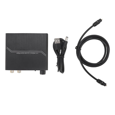 HDMI 2.0 Audio Extractor Converter, 4K 60 Hz HDMI zu HDMI + Optischer Toslink SPDIF + 3,5 Mm RCA R/L