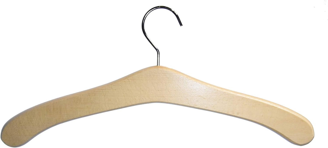 Kleiderbügel aus Holz 5 St. Garderobenbügel aus Buchenholz, Made in Austria (Natur lackiert), Natur
