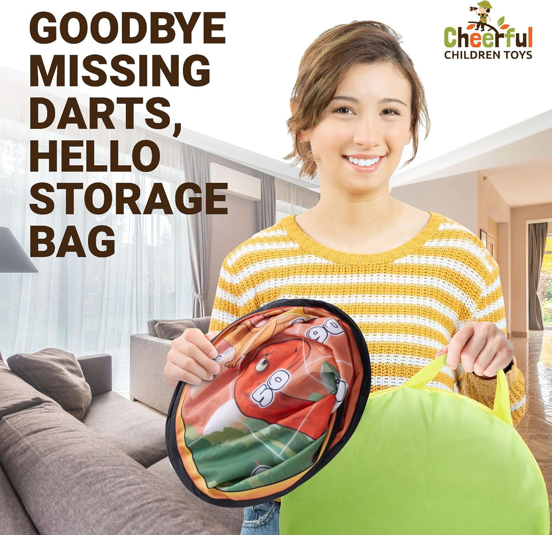 Cheerful Children Toys Jumbo Kids Dartscheibe XL oder XXL, grosse Klett-Dartscheibe mit wendbaren De