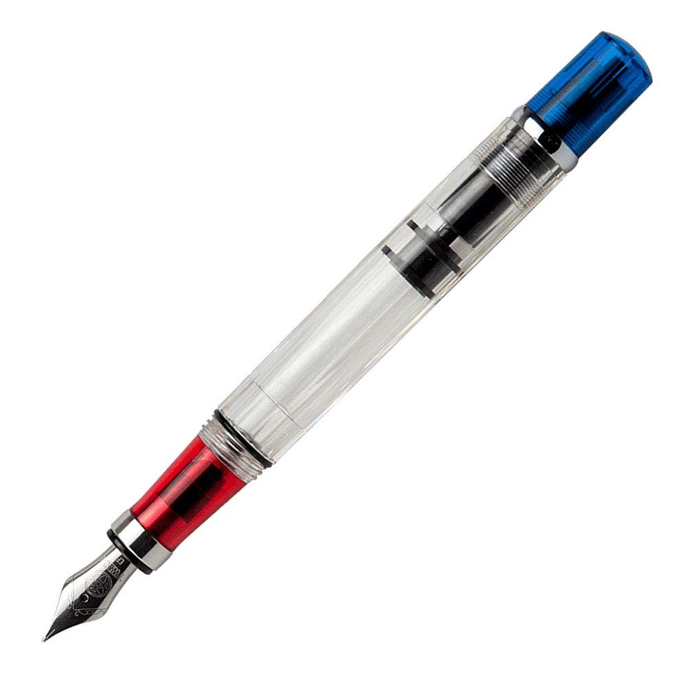 TWSBI Diamond 580 Kolbenfüllhalter Rot Blau