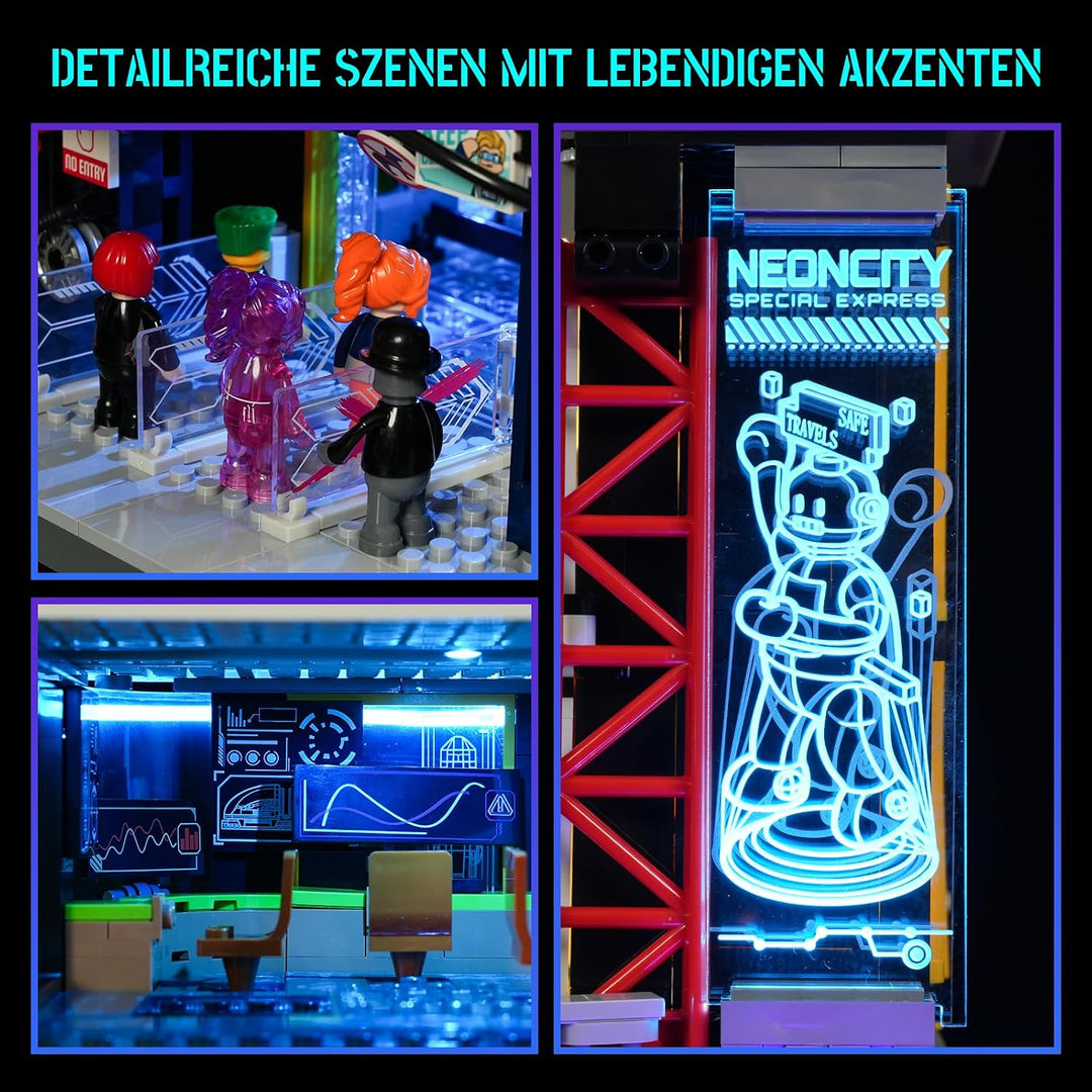 Cyberpunk Schwebezug-Station Baustein-Set