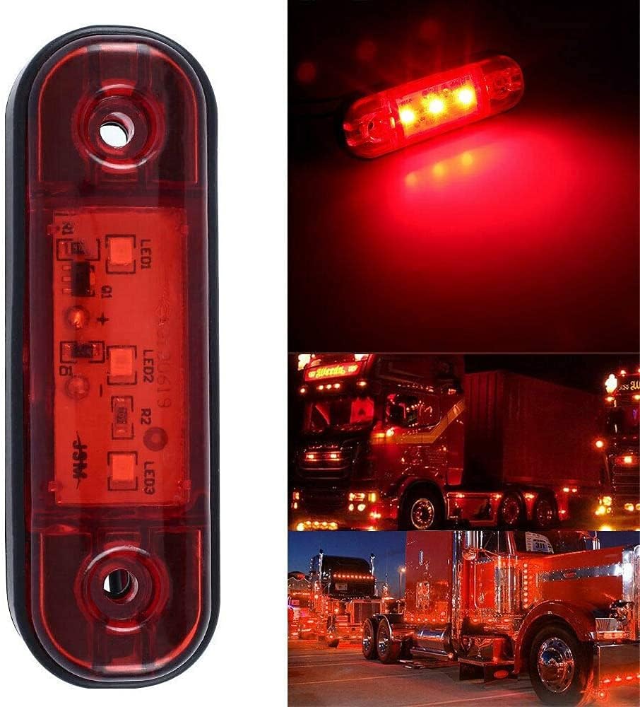 Seitenmarkierungsleuchten, 10 Stück 3LED Auto-Markierungsleuchten Autoseiten-Kontrollleuchten 12V 24