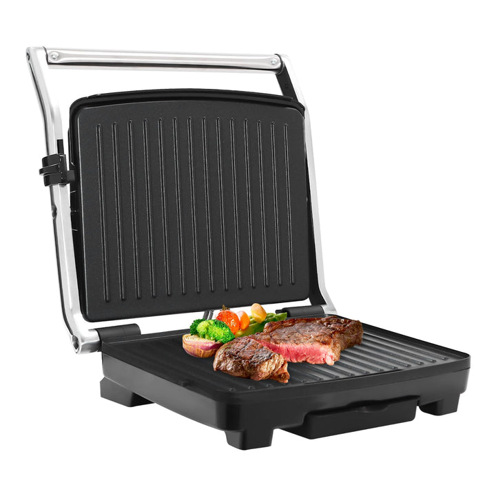 Kontaktgrill, 2000W Elektrogrill, 100-250 ℃ Einstellbare Temperatur, Antihaftbeschichtete Backblech,