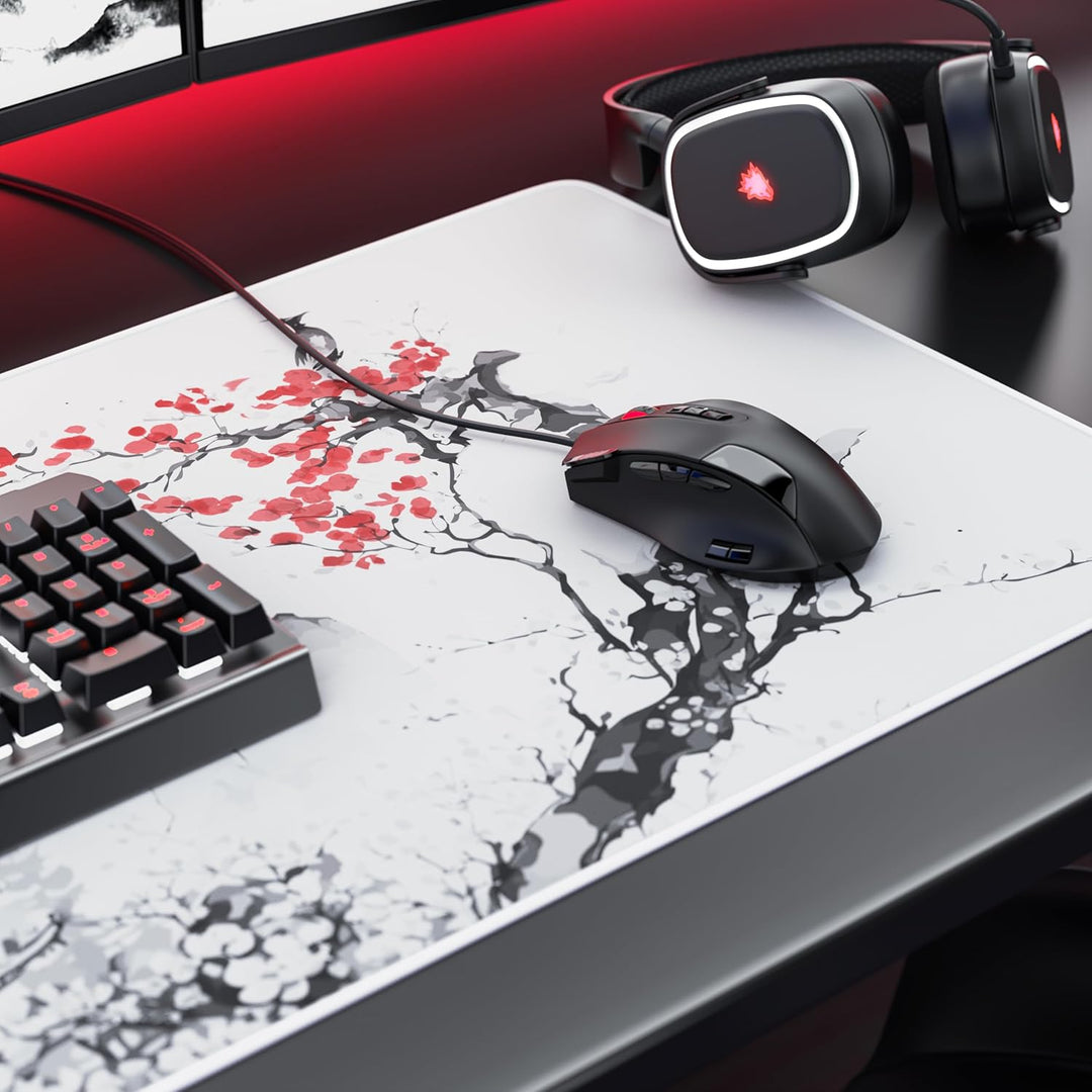 TITANWOLF - XXL Speed Gaming Mauspad 900 x 400mm - XXL Mousepad - Tischunterlage Large Size - verbes