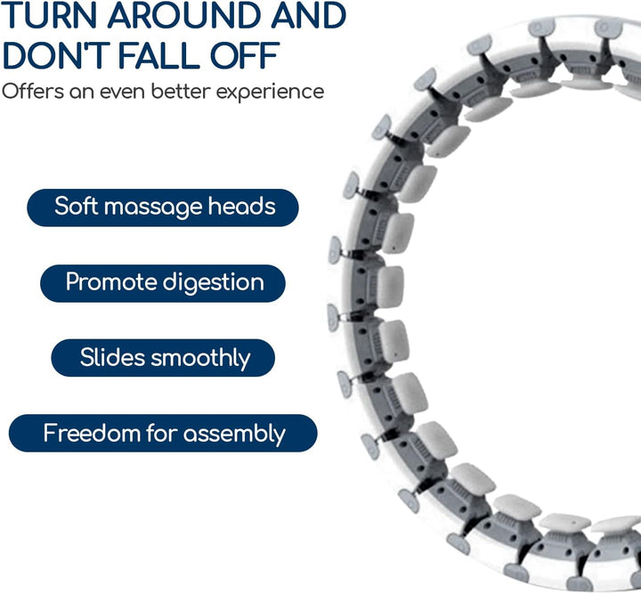 EDIFIT, Hula Hoop Reifen Erwachsene, Kinder, mit Gewicht, Abnehmen, Grössenverstellbar, 24 Segmente,