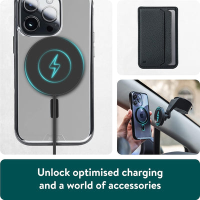 Mous - Durchsichtig Hülle für iPhone 14 Pro - Clarity 2.0 - Handyhülle iPhone 14 Pro MagSafe-Kompati