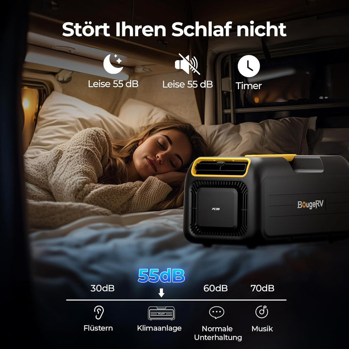 BougeRV 2026 PC35 Mobile Klimaanlage, 3500 BTU Tragbare Klimaanlage, 5 in 1 Klimagerät mit App, Komp