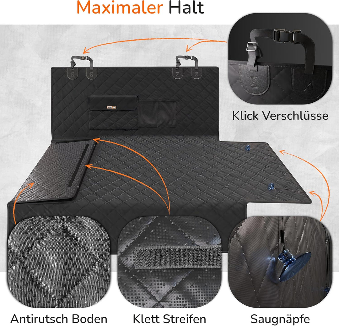 Upgrade4cars Premium Kofferraumschutz Hund mit Ladekantenschutz Wasserdicht & rutschfest | Auto Hund