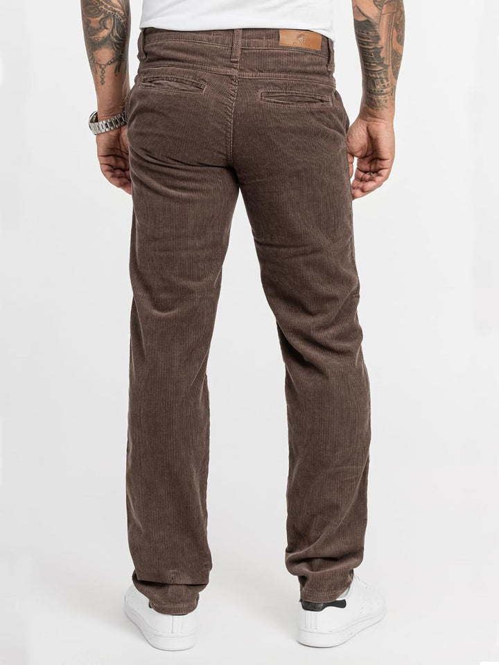 Rock Creek Herren Cord Hose Regular Fit Chino Hose RC-2156 29W / 30L Mocca, 29W / 30L Mocca